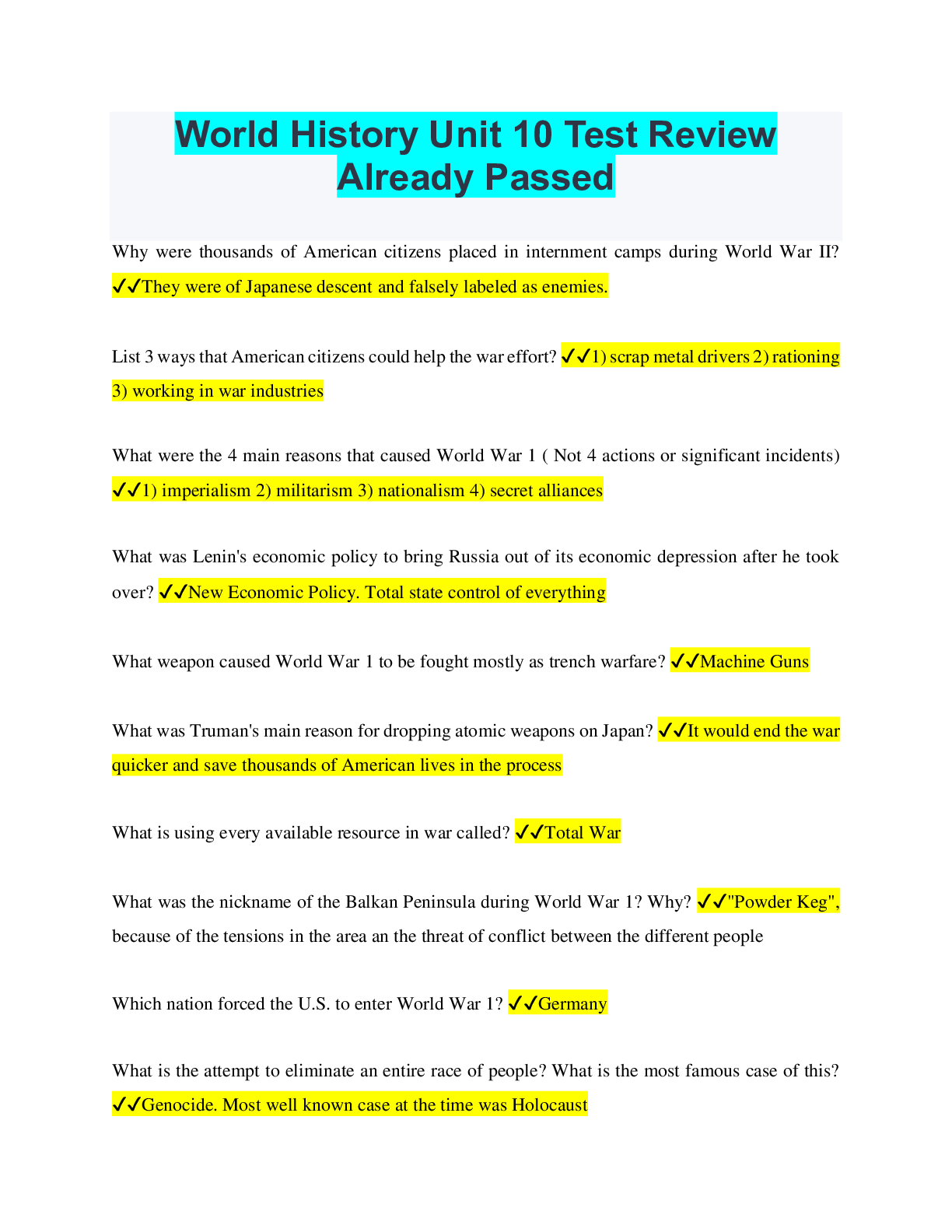 AP World History Unit 3 Questions and Answers 100 Pass Browsegrades